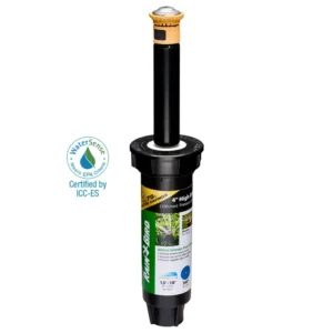 Mini rotary sprinkler with full circle spray and pressure regulator